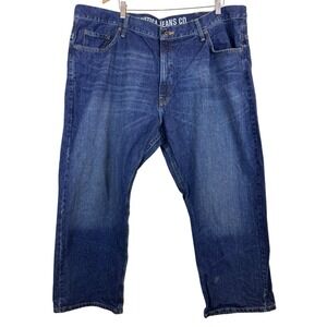 Nautica Jeans Mens 44x28 Blue Dark Wash Big & Tall Straight Leg Relaxed Fit